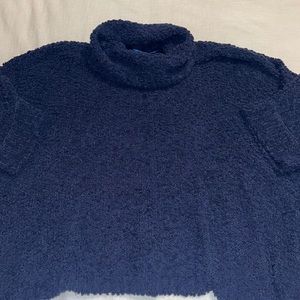 Navy Cowl Neck Sweater